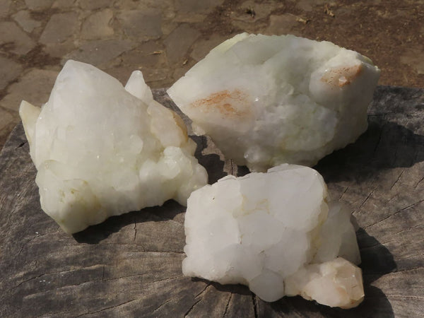 Natural Highly Selected Candle Quartz Clusters  x 2 From Mandrosonoro, Madagascar
