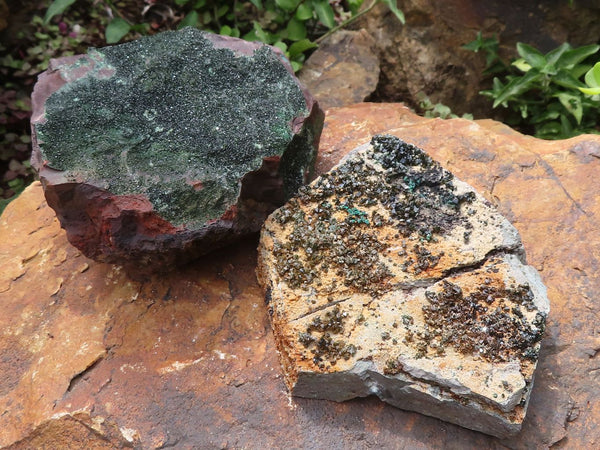 Natural Extra Large Rare Libethenite Crystal Specimens  x 2 From Congo - TopRock