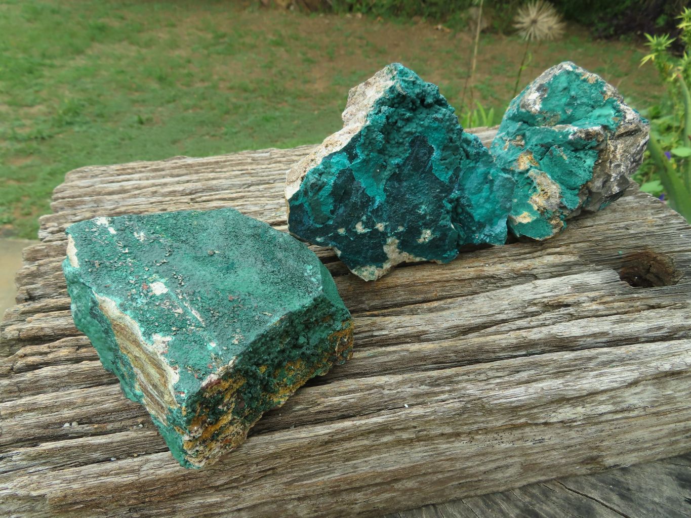 Natural Drusy Coated Malachite On Matrix Specimens x 3 From Tenke Fungurume, Congo - TopRock