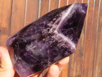 Polished Gemmy Chevron Amethyst Points  x 2 From Zambia - Toprock Gemstones and Minerals 