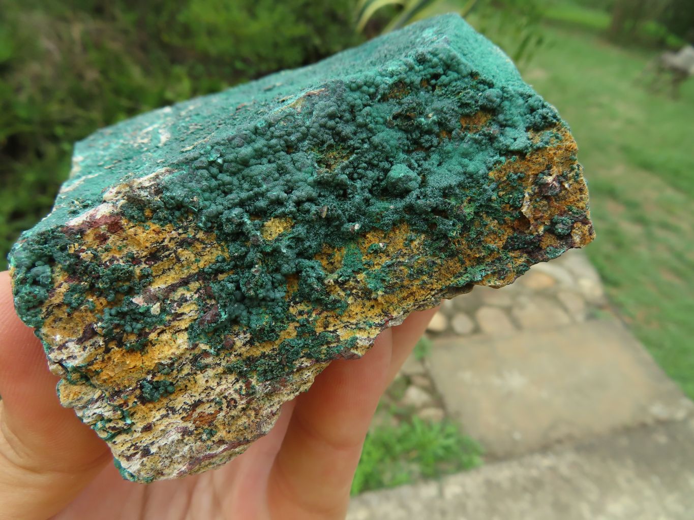 Natural Drusy Coated Malachite On Matrix Specimens x 3 From Tenke Fungurume, Congo - TopRock