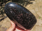 Polished New Sparkling Blue Iolite Standing Free Form With Pink Feldspar Spots  x 1 From Madagascar - TopRock
