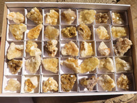 Natural Small Golden Limonite / Lemonite Quartz Clusters  x 35 From Zambia - Toprock Gemstones and Minerals 
