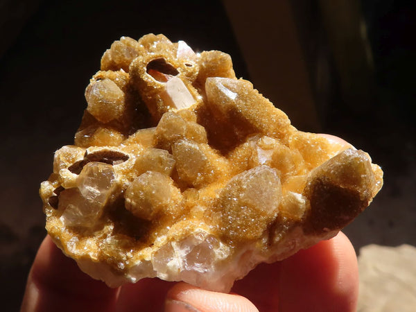 Natural Small Golden Limonite / Lemonite Quartz Clusters  x 35 From Zambia - Toprock Gemstones and Minerals 