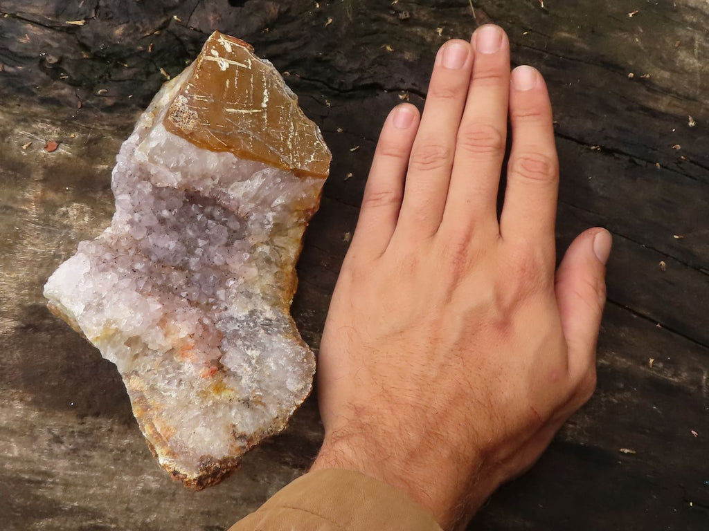 Centered Rocks Natural Amethyst & Crystal Centered Geodes x 3 From Zululand, South Af ...