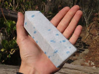 Polished Blue Spotted Spinel Quartz Points x 2 From Madagascar - Toprock Gemstones and Minerals 