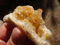 Natural Small Golden Limonite / Lemonite Quartz Clusters  x 35 From Zambia - Toprock Gemstones and Minerals 