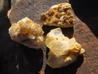 Natural Small Golden Limonite / Lemonite Quartz Clusters  x 35 From Zambia - Toprock Gemstones and Minerals 