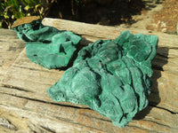 Natural Malachite Specimens x 2 From Congo - Toprock Gemstones and Minerals 