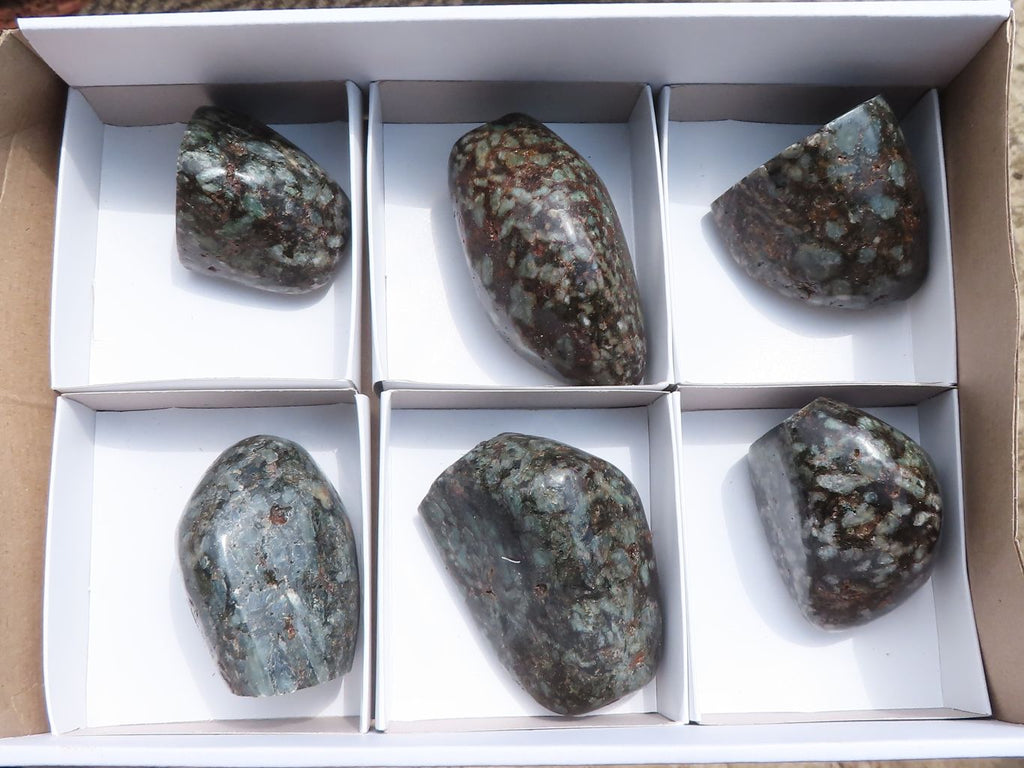 Polished Green Emerald In Matrix Standing Free Forms  x 6 From Sandawana, Zimbabwe - TopRock
