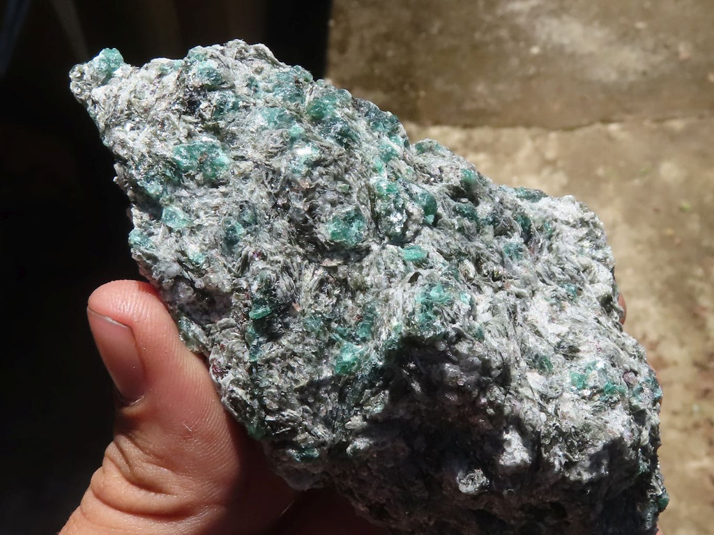 Natural Green Emerald Crystals In Schist Specimens  x 6 From Sandawana, Zimbabwe - TopRock