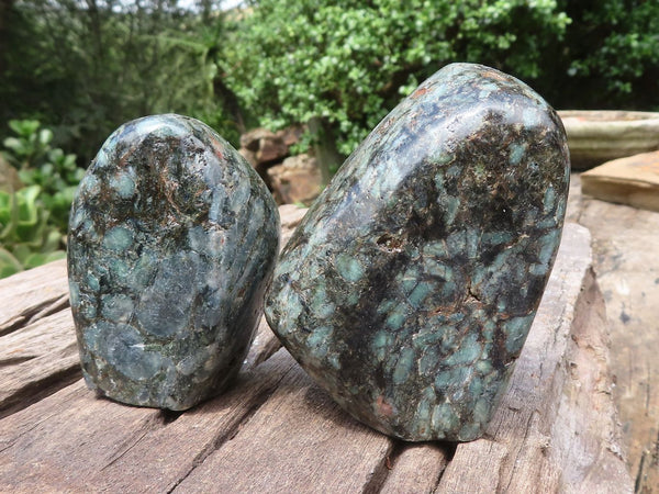 Polished Green Emerald In Matrix Standing Free Forms  x 6 From Sandawana, Zimbabwe - TopRock