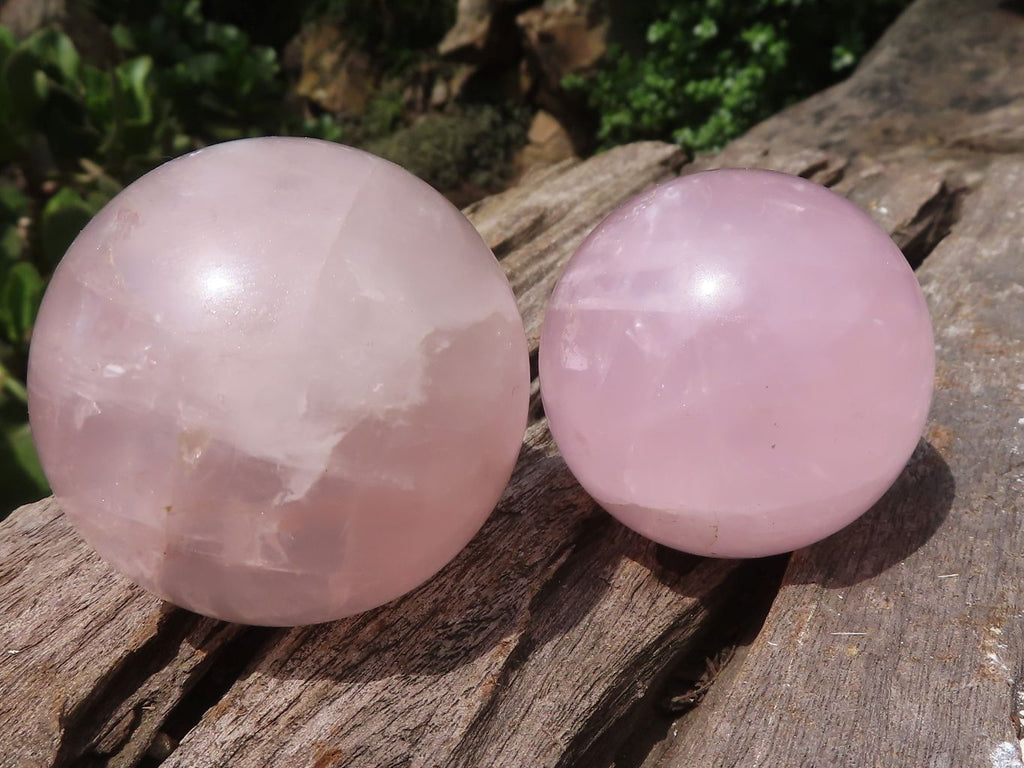 Polished Gemmy Pink Rose Quartz Spheres  x 6 From Ambatondrazaka, Madagascar - TopRock