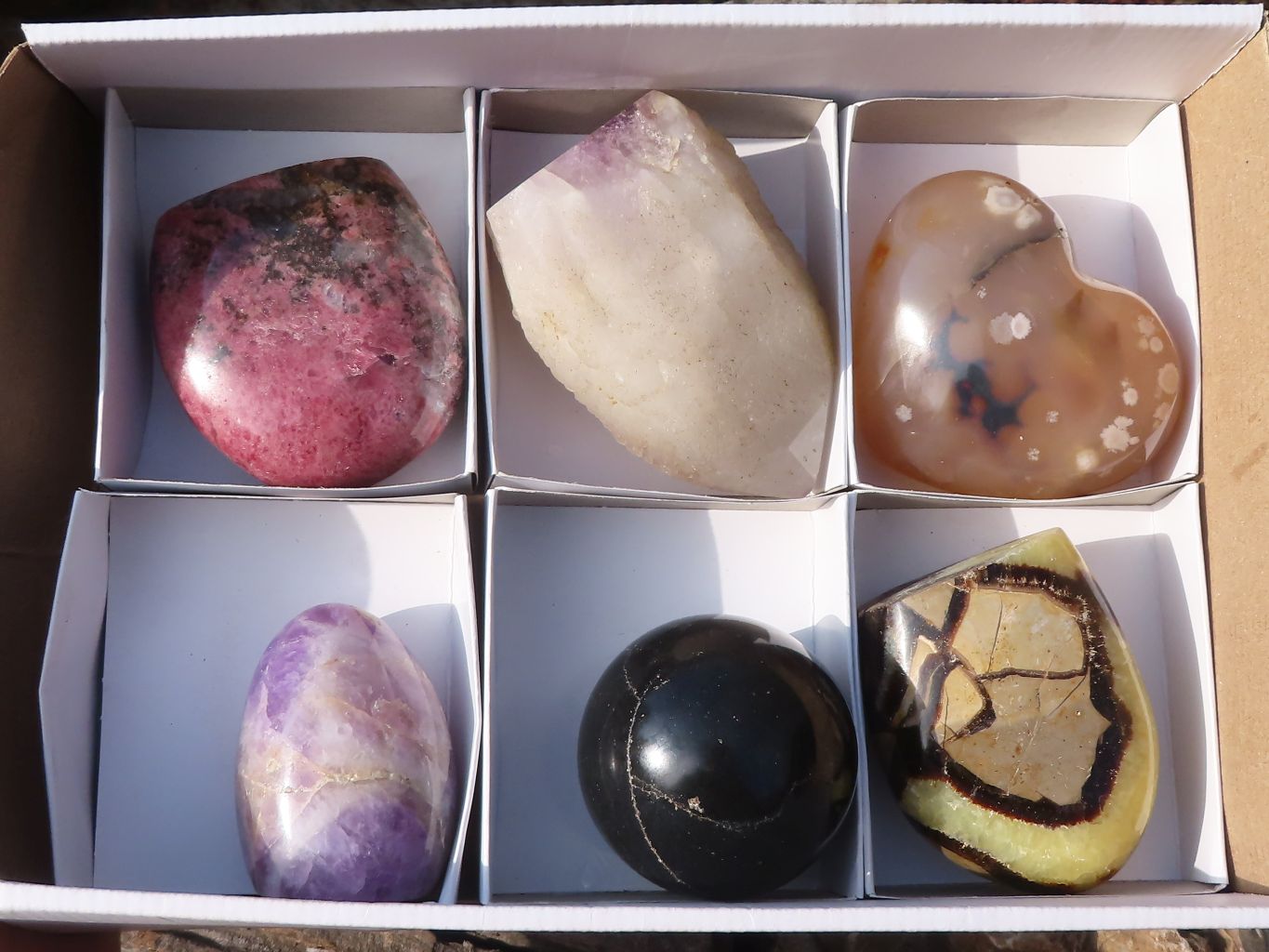 Polished Mixed Selection Of Retail Items x 6 From Madagascar - Toprock Gemstones and Minerals 