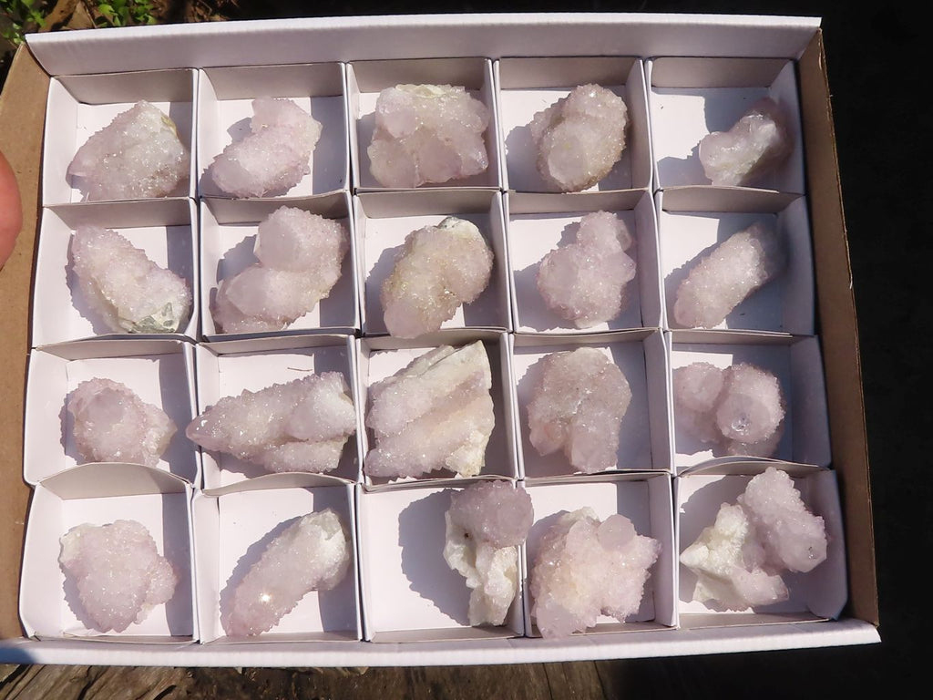 Natural Pale Lilac Spirit Amethyst Quartz Crystals x 20 From Boekenhouthoek, South Africa - Toprock Gemstones and Minerals 