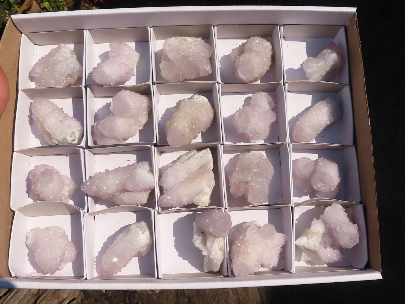 Natural Pale Lilac Spirit Amethyst Quartz Crystals x 20 From Boekenhouthoek, South Africa - Toprock Gemstones and Minerals 