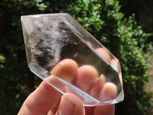 Polished Double Terminated Clear Quartz Crystals (One Smokey Phantom) x 6 From Madagascar - TopRock