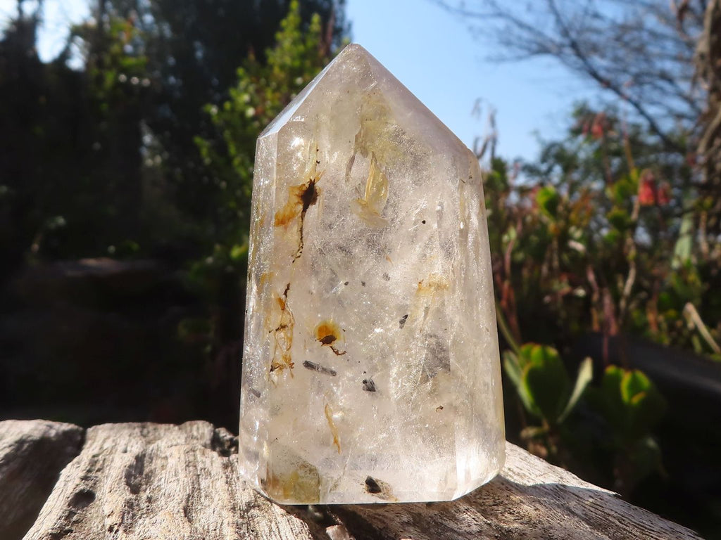 Polished Clear & Smokey Quartz Points  x 6 From Madagascar - Toprock Gemstones and Minerals 