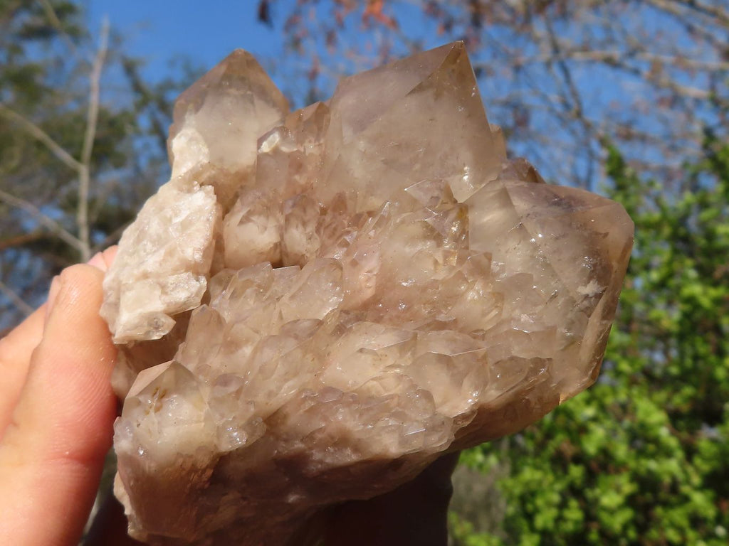 Natural Smokey Quartz Clusters  x 3 From Luena, Congo - Toprock Gemstones and Minerals 
