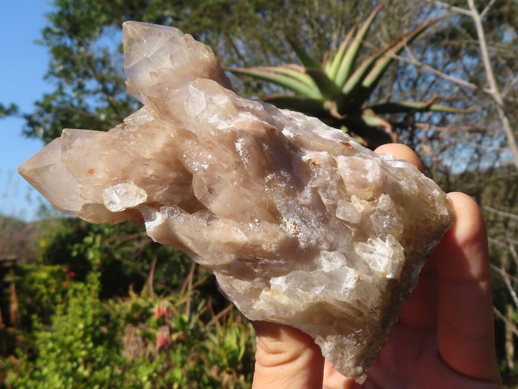 Natural Smokey Quartz Clusters  x 3 From Luena, Congo - Toprock Gemstones and Minerals 