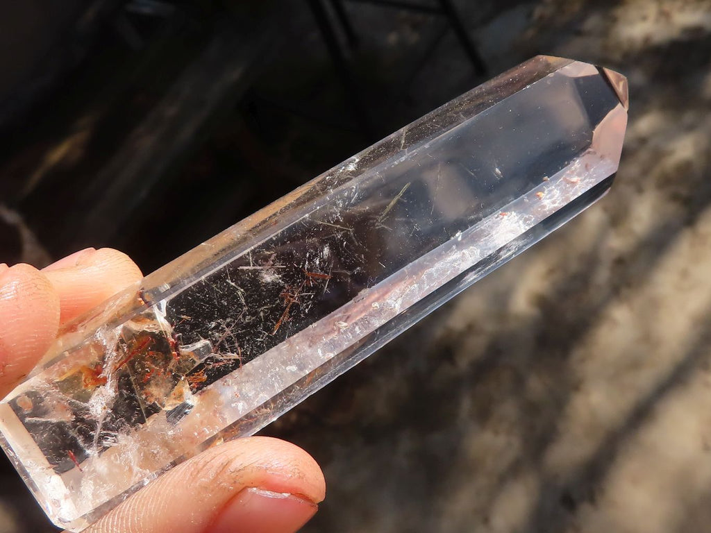 Polished Clear & Smokey Quartz Points  x 6 From Madagascar - Toprock Gemstones and Minerals 