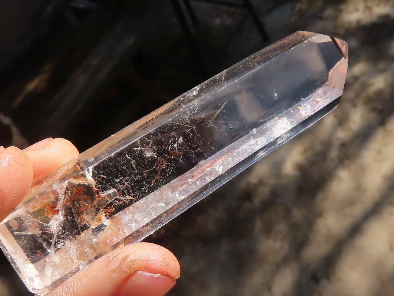 Polished Clear & Smokey Quartz Points  x 6 From Madagascar - Toprock Gemstones and Minerals 