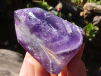 Polished Deep Purple Chevron Amethyst Points  x 12 From Zambia - Toprock Gemstones and Minerals 