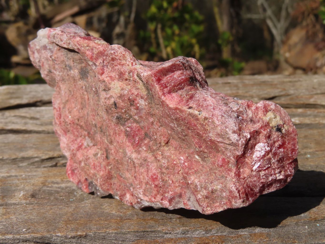 Natural Rough Red Rhodonite Specimens x 3 From Zimbabwe - Toprock Gemstones and Minerals 
