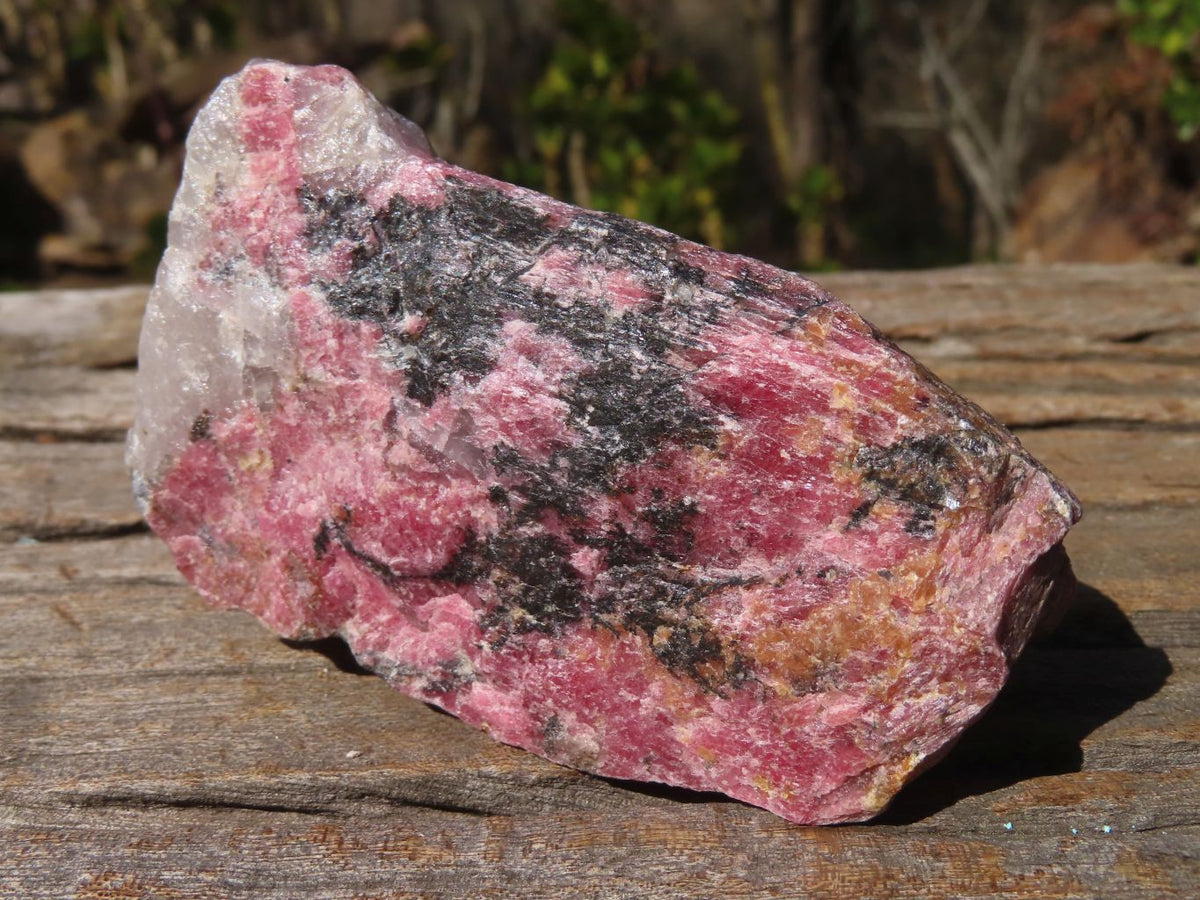 Natural Rough Red Rhodonite Specimens x 3 From Zimbabwe - Toprock Gemstones and Minerals 