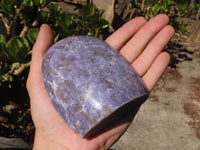 Polished Purple Lepidolite Standing Free Forms  x 4 From Madagascar - Toprock Gemstones and Minerals 