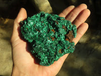 Natural Chatoyant Silky Malachite Specimens  x 3 From Kasompe, Congo - Toprock Gemstones and Minerals 