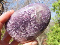 Polished Purple Lepidolite Standing Free Forms  x 4 From Madagascar - Toprock Gemstones and Minerals 