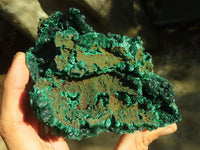 Natural Chatoyant Silky Malachite Specimens  x 3 From Kasompe, Congo - Toprock Gemstones and Minerals 