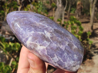 Polished Purple Lepidolite Standing Free Forms  x 4 From Madagascar - Toprock Gemstones and Minerals 