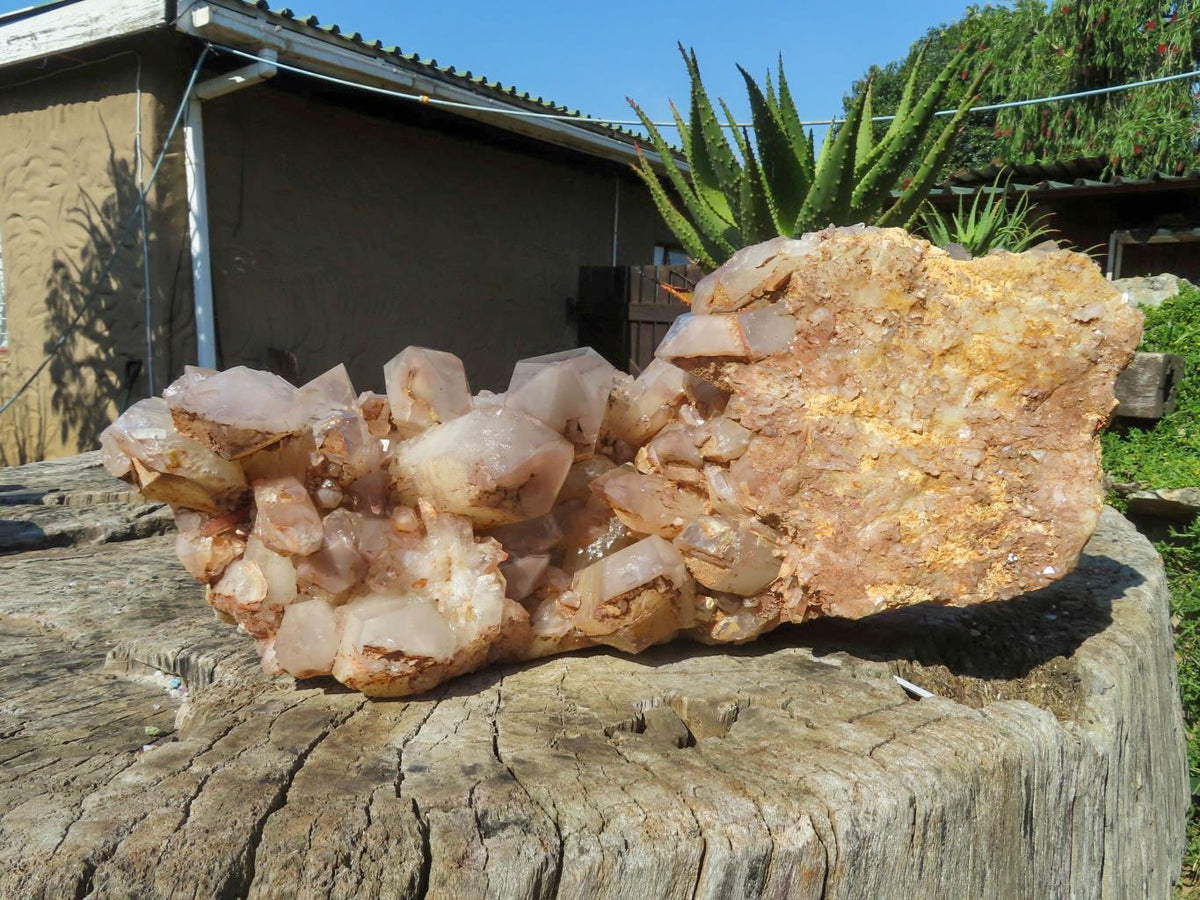 Natural Giant Phantom Hematoid Karoi Quartz Cluster x 1 From Karoi, Zimbabwe - Toprock Gemstones and Minerals 