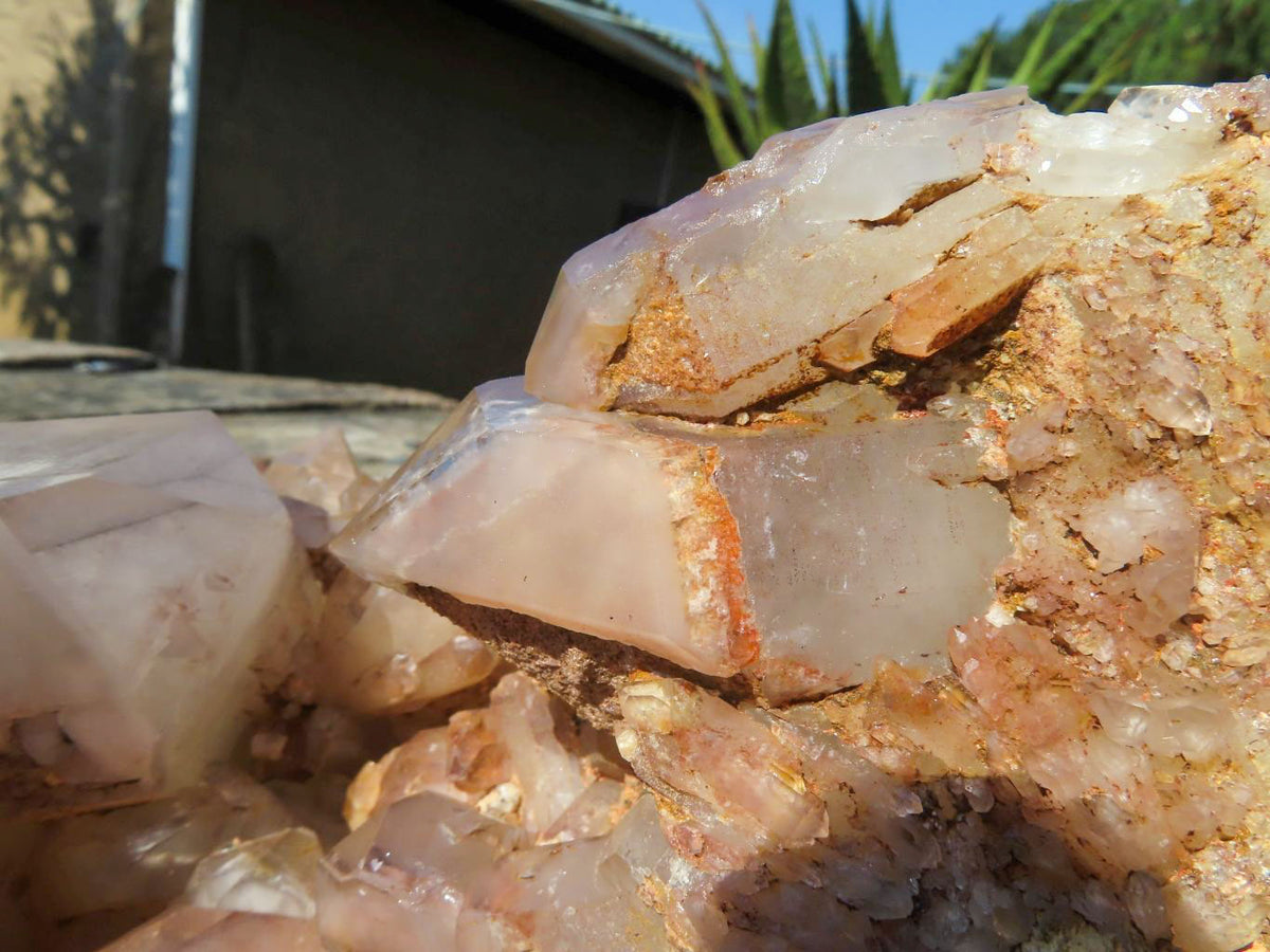 Natural Giant Phantom Hematoid Karoi Quartz Cluster x 1 From Karoi, Zimbabwe - Toprock Gemstones and Minerals 
