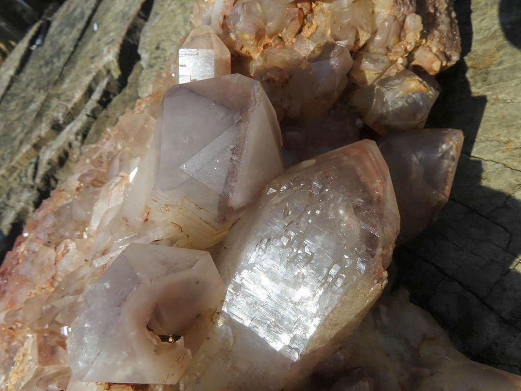 Natural Giant Phantom Hematoid Karoi Quartz Cluster x 1 From Karoi, Zimbabwe - Toprock Gemstones and Minerals 