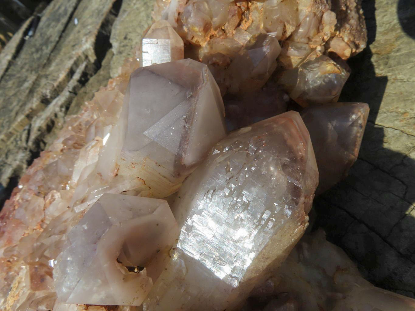 Natural Giant Phantom Hematoid Karoi Quartz Cluster x 1 From Karoi, Zimbabwe - Toprock Gemstones and Minerals 