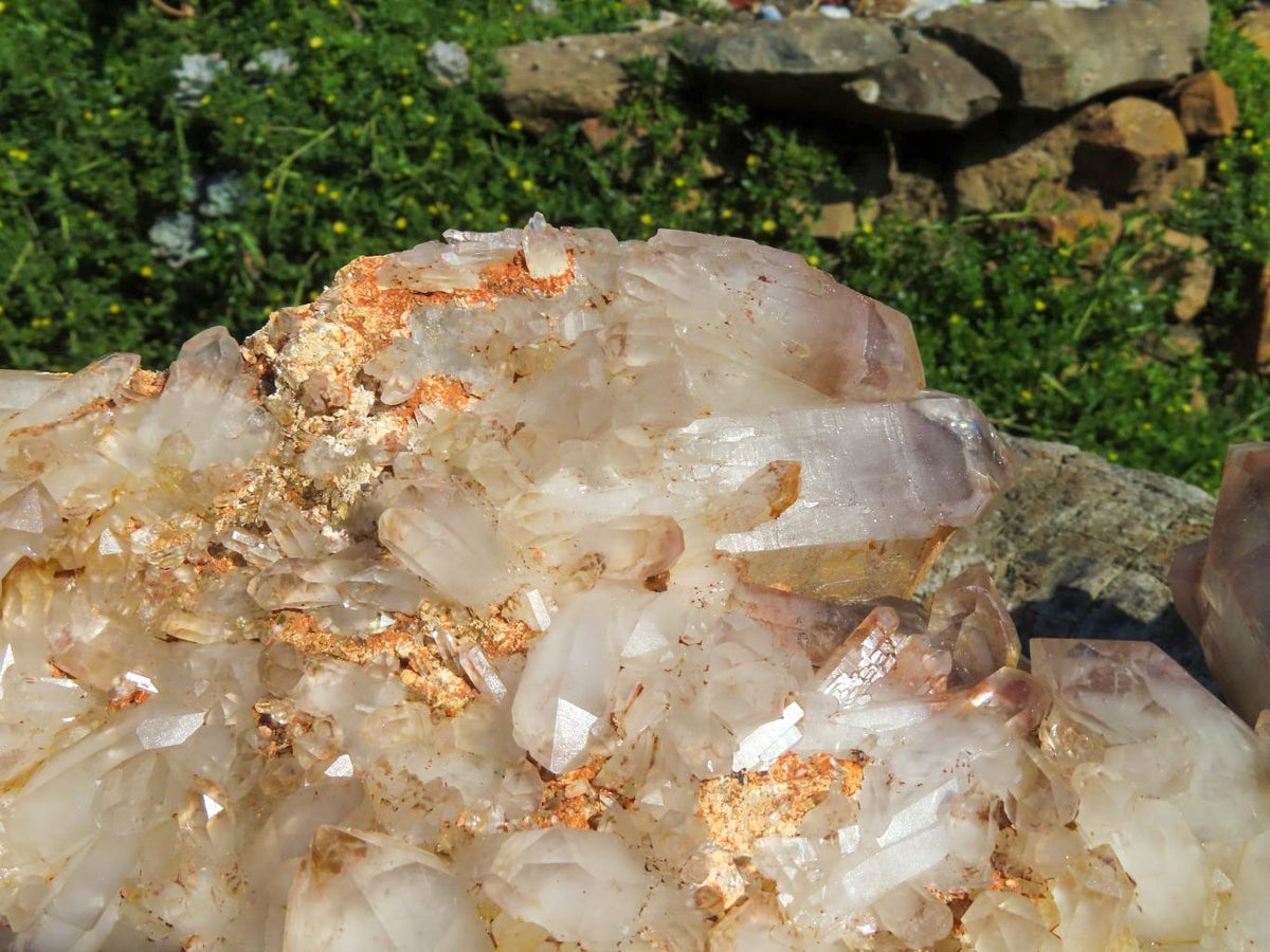 Natural Giant Phantom Hematoid Karoi Quartz Cluster x 1 From Karoi, Zimbabwe - Toprock Gemstones and Minerals 