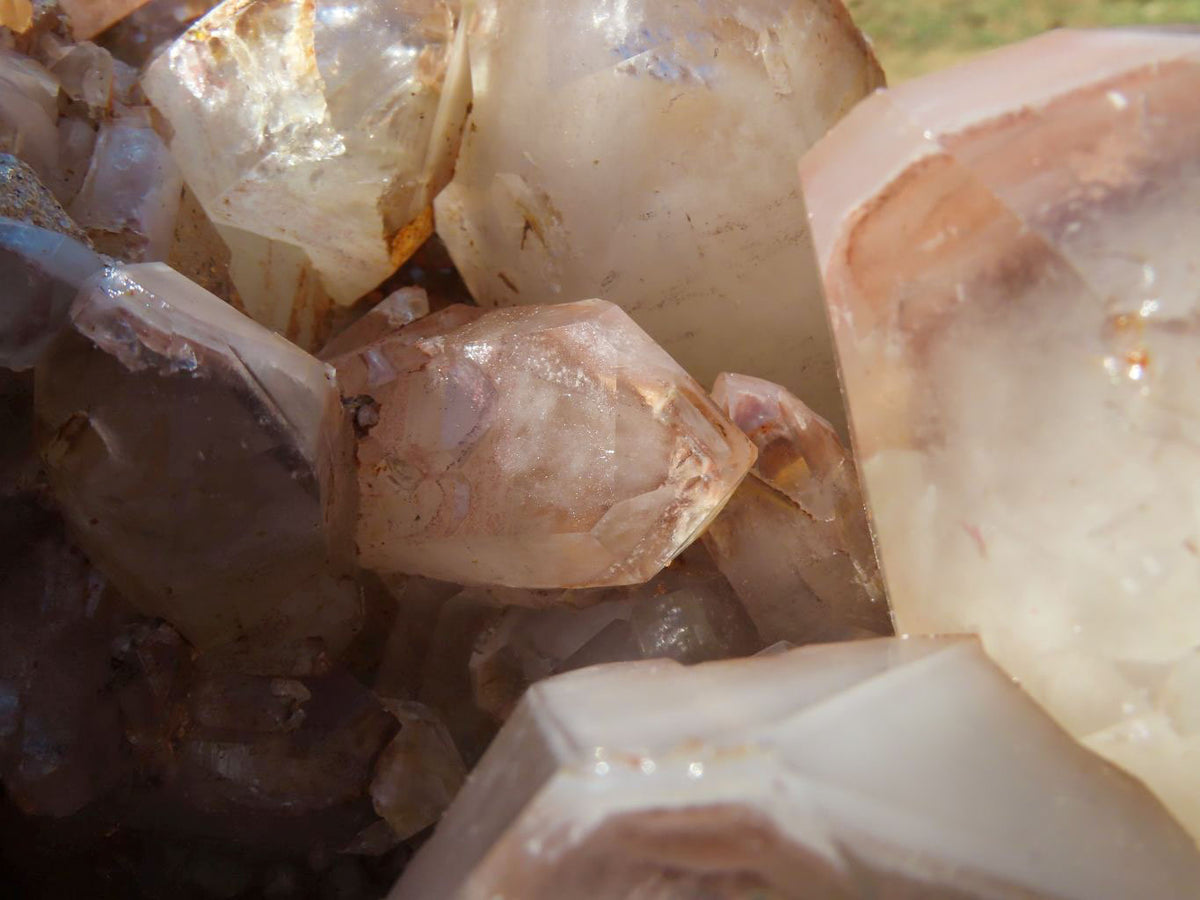 Natural Giant Phantom Hematoid Karoi Quartz Cluster x 1 From Karoi, Zimbabwe - Toprock Gemstones and Minerals 