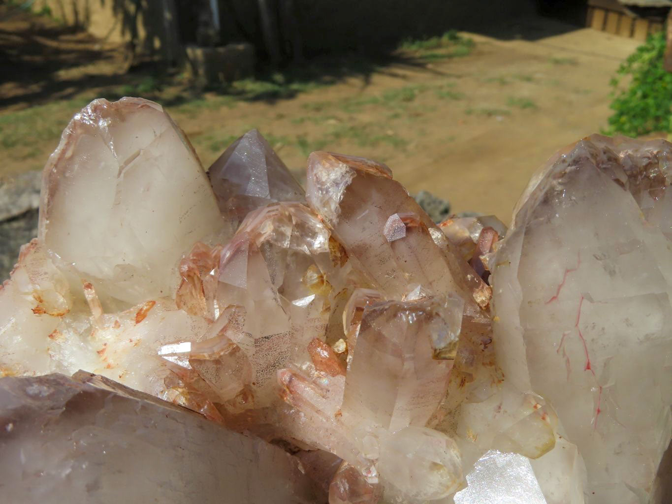 Natural Giant Phantom Hematoid Karoi Quartz Cluster x 1 From Karoi, Zimbabwe - Toprock Gemstones and Minerals 