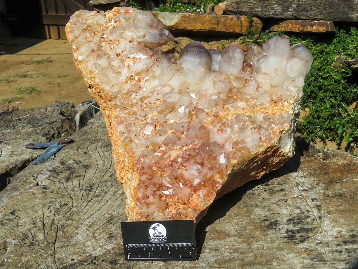 Natural Giant Phantom Hematoid Karoi Quartz Cluster x 1 From Karoi, Zimbabwe - Toprock Gemstones and Minerals 