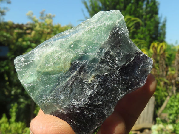 Natural Rough Watermelon Fluorite Pieces  x 7 From Uis, Namibia - TopRock