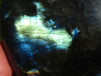 Polished  Puffy Labradorite Gemstone Hearts  x 2 From Tulear, Madagascar - Toprock Gemstones and Minerals 