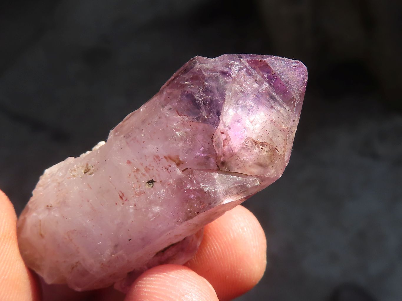 Natural Smokey / Window Amethyst Crystals  x 12 From Chiredzi, Zimbabwe - Toprock Gemstones and Minerals 