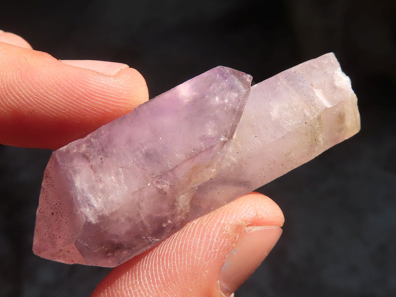 Natural Smokey / Window Amethyst Crystals  x 12 From Chiredzi, Zimbabwe - Toprock Gemstones and Minerals 