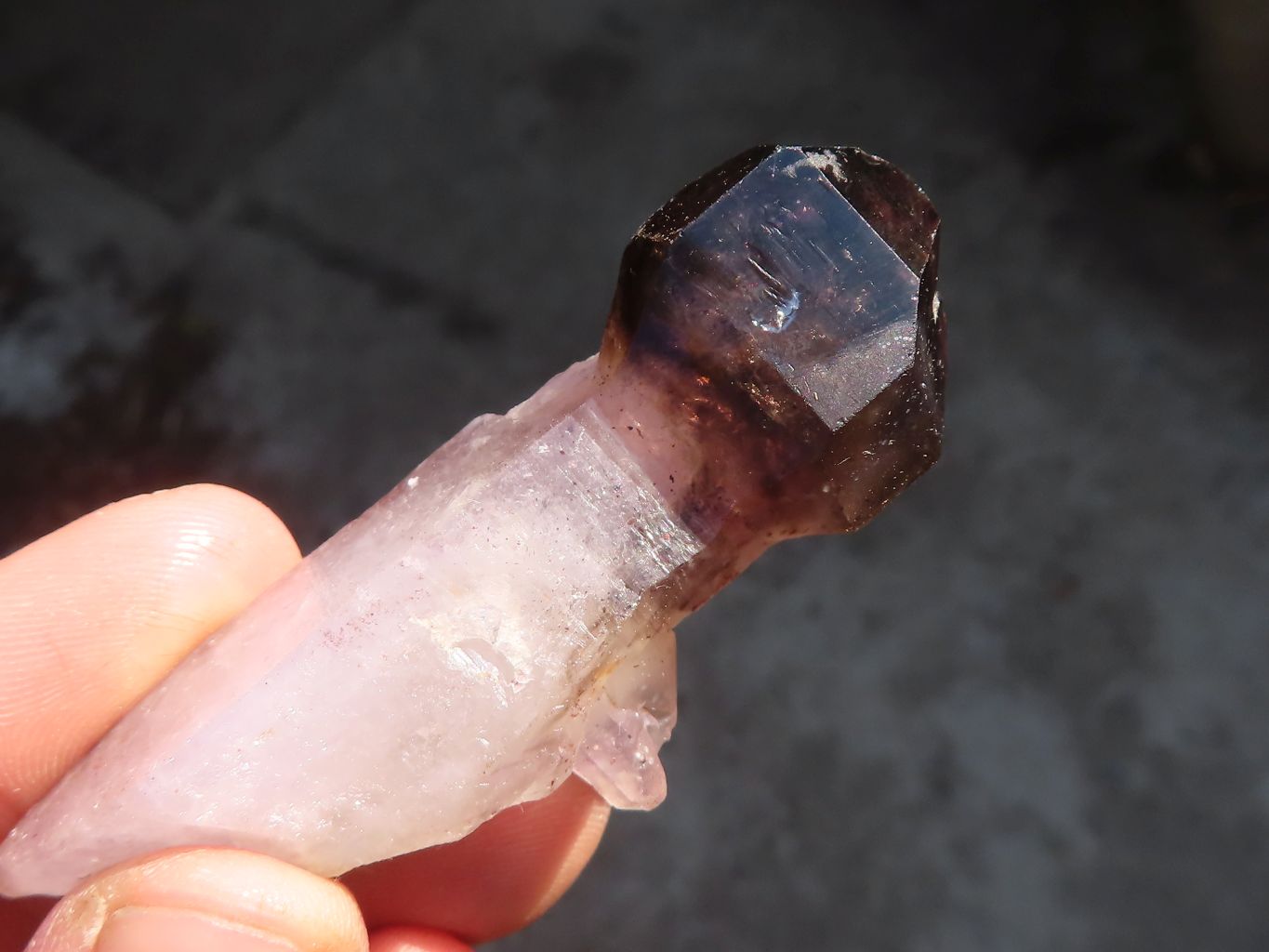 Natural Smokey / Window Amethyst Crystals  x 12 From Chiredzi, Zimbabwe - Toprock Gemstones and Minerals 