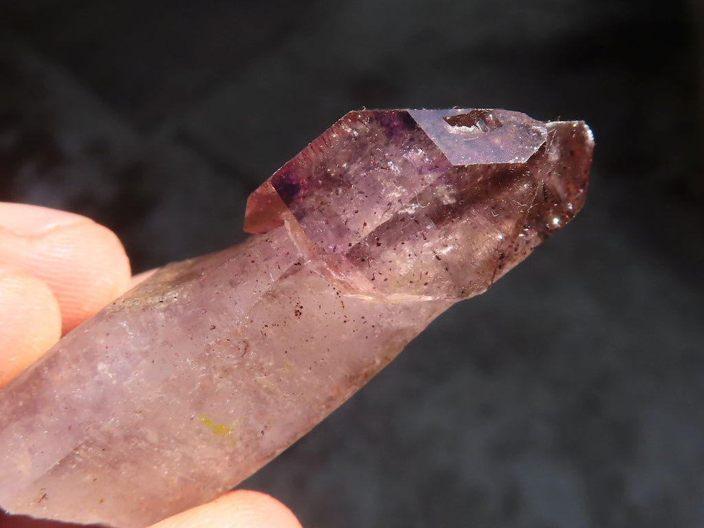 Natural Smokey / Window Amethyst Crystals  x 12 From Chiredzi, Zimbabwe - Toprock Gemstones and Minerals 