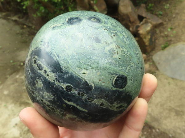 Polished Large Stromatolite / Kambamba Jasper Sphere  x 1 From Mahajanga, Madagascar - TopRock