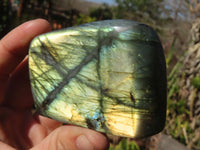 Polished Labradorite Standing Free Forms  x 3 From Tulear, Madagascar - Toprock Gemstones and Minerals 